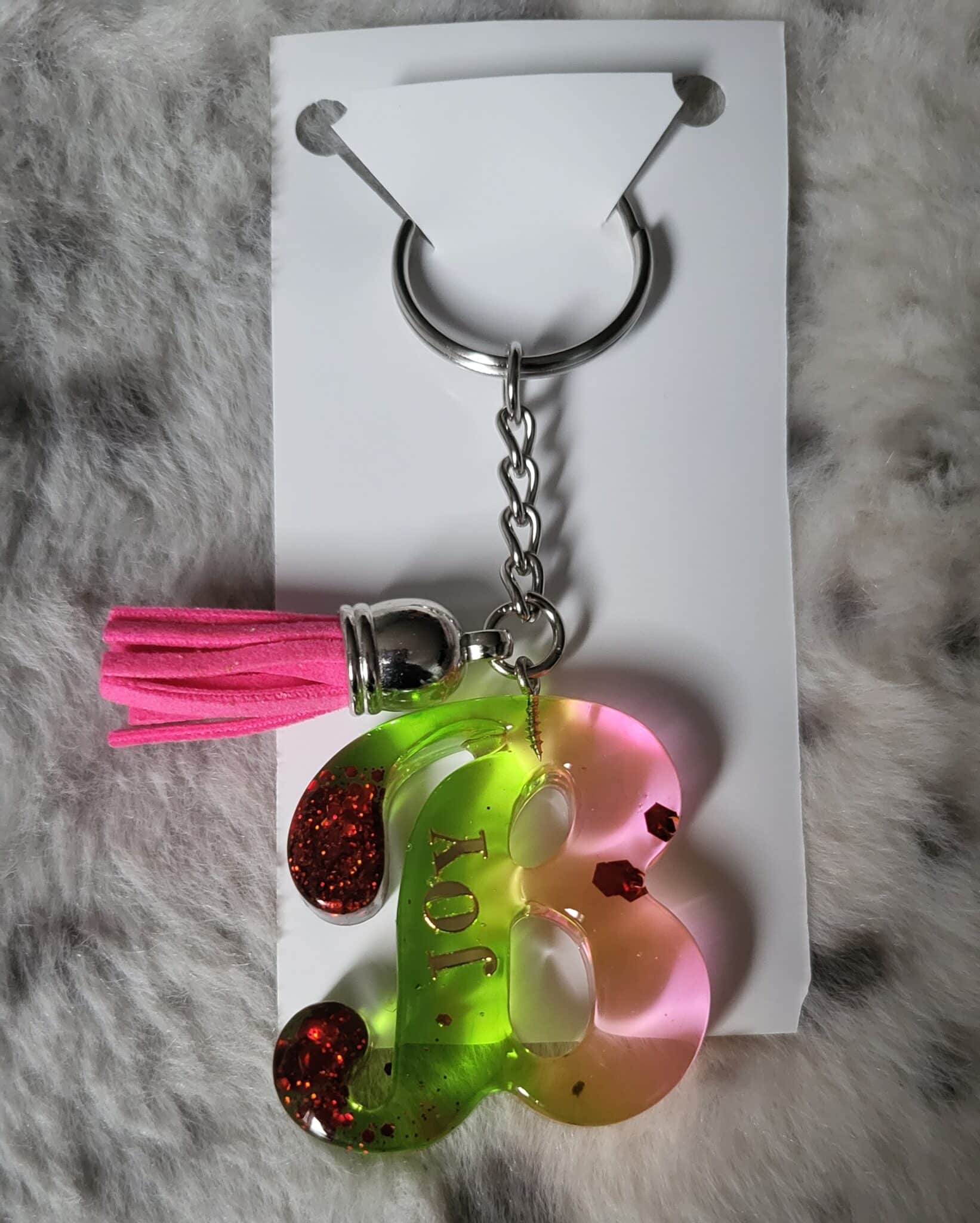 Handmade resin keychain - main product image