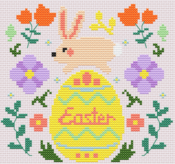 Happy Easter – cross stitch PATTERN - main product image