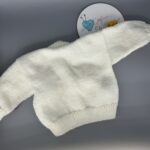 Hand knitted flower cardigan