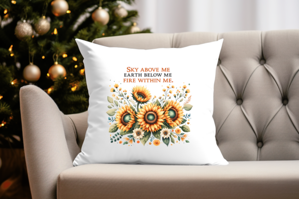 Sunflower Design’s Pillow Case, Summer Sunflower Cushion Cover, Floral Accent Pillow Cover - product image 3