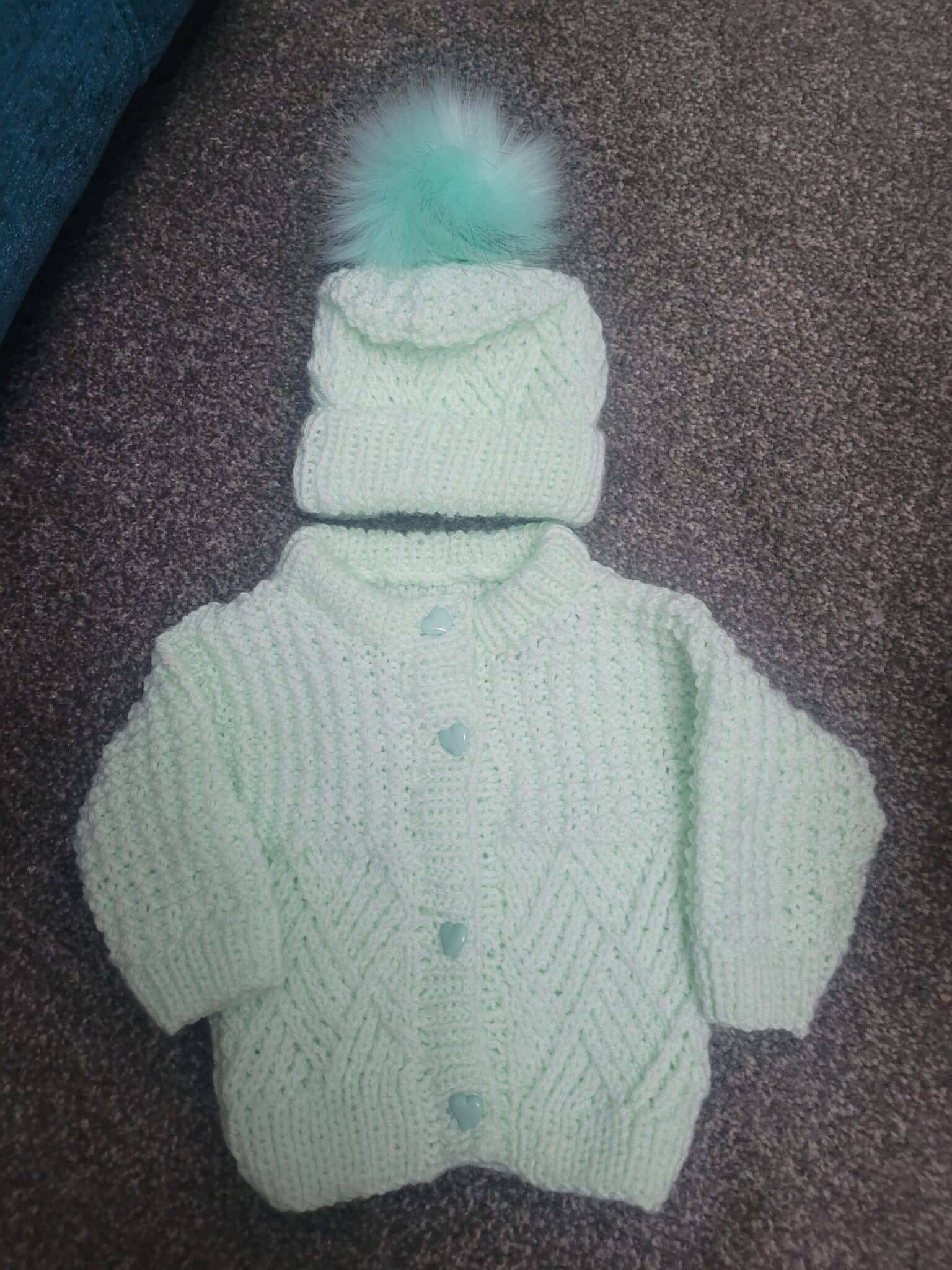 Aran Cardigan for baby girl - main product image