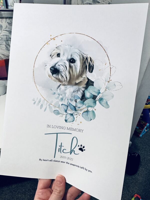 Personalised pet memorial print - main product image