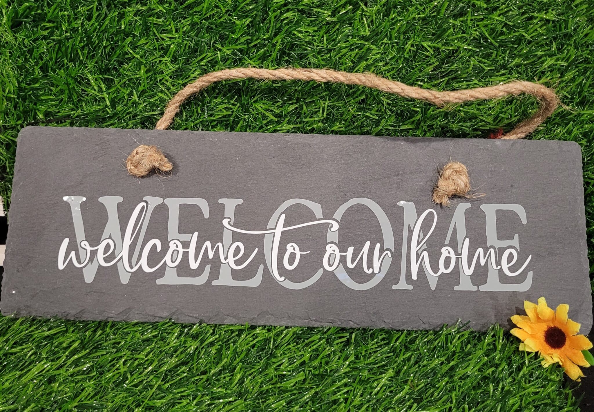 Slate ‘Welcome to our House’ Sign - main product image