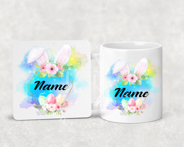 Personalised Easter Mug and Coaster Set - main product image