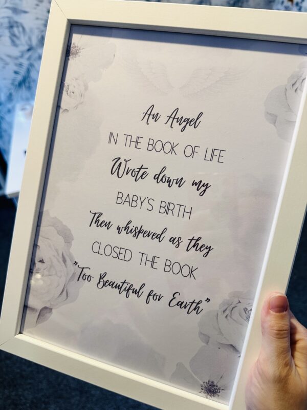 Baby memorial print - main product image