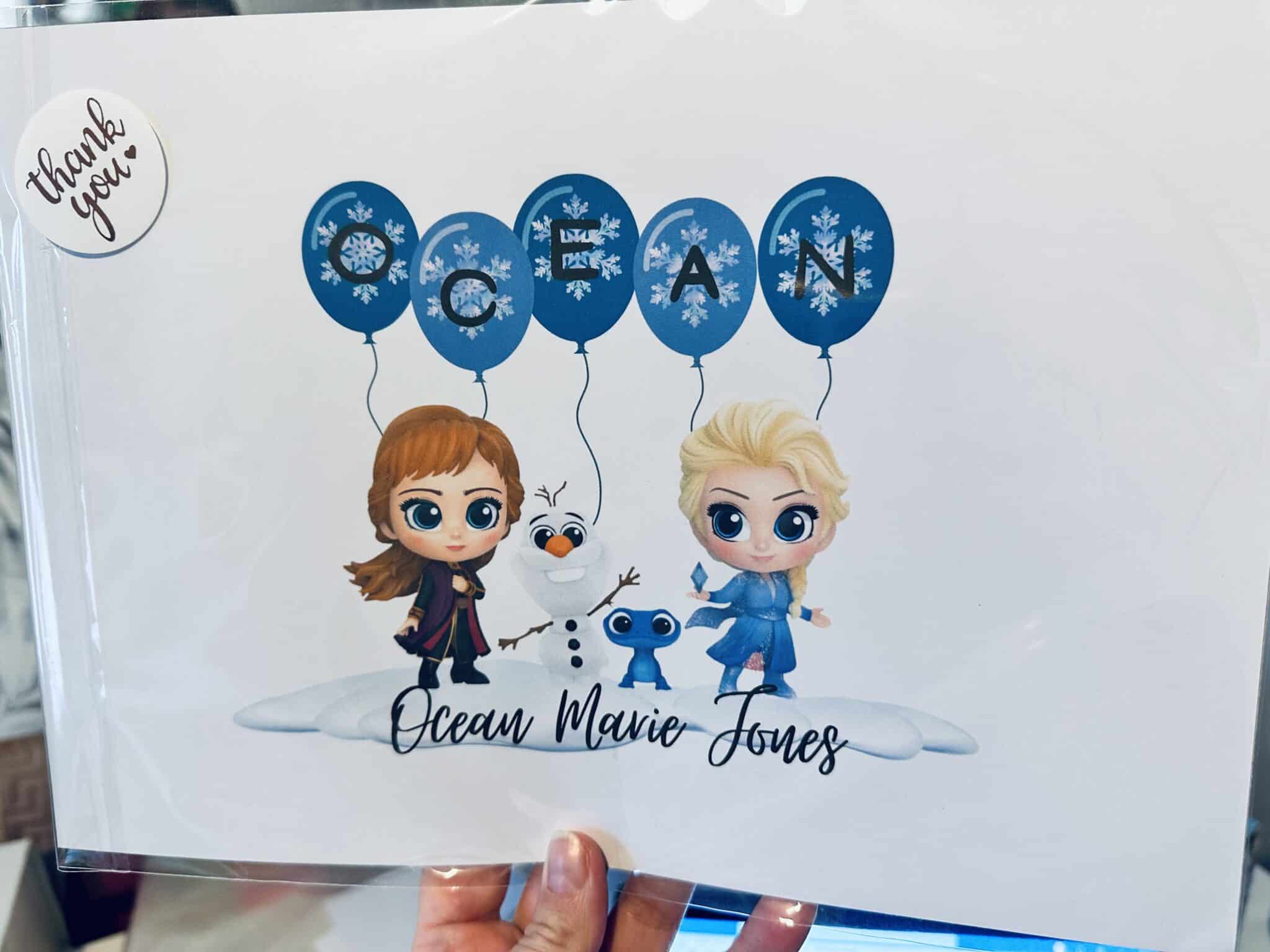 Frozen theme name print - main product image