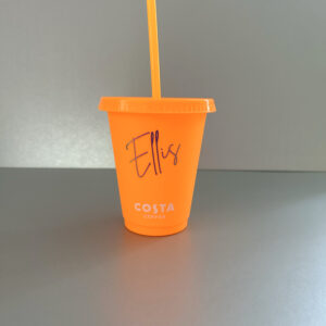 Personalised Costa Coffee frappe cup - Orange