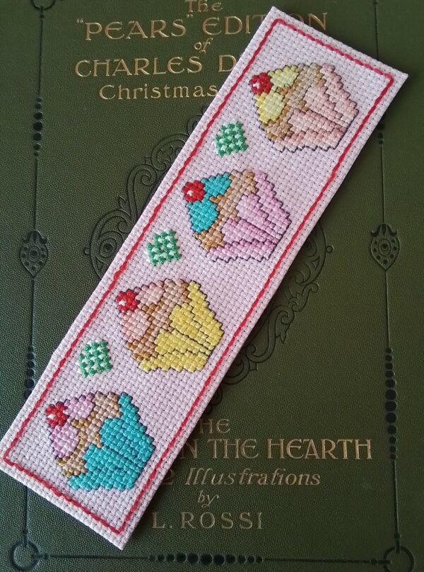 Cupcake Bookmark, Cross Stitch Bookmark, Cake Lover, Cake Gifts – 4 Cakes - product image 3