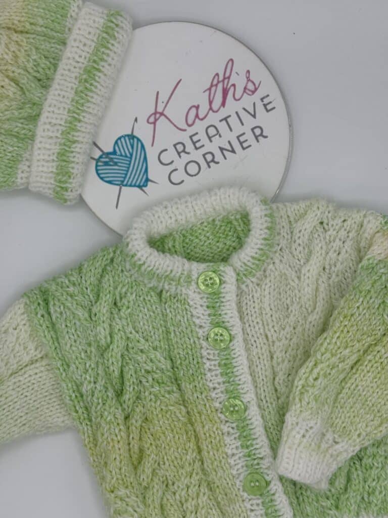 Baby cardigan and hat set