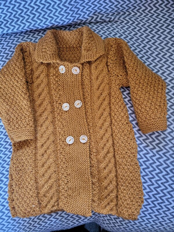 Boys Aran coat with hat - main product image
