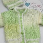 Baby cardigan and hat set