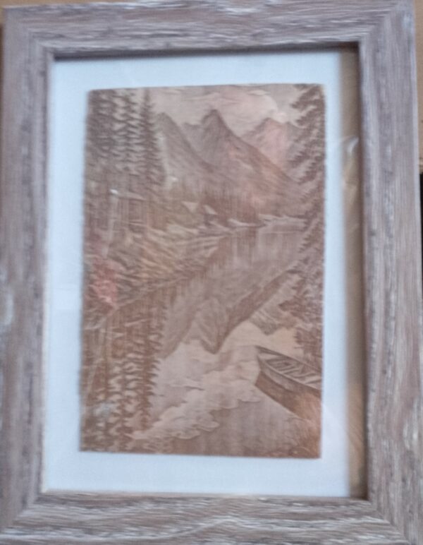 Laser Engraved Lake And Mountains - main product image