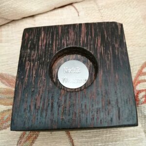 Black Palm Tea Light Holder ( Tropical Wood )