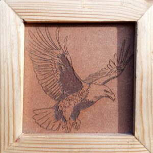 Bald eagle laser cut
