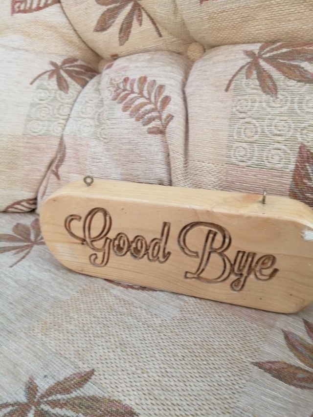 Softwood Welcome / Goodbye Sign - main product image