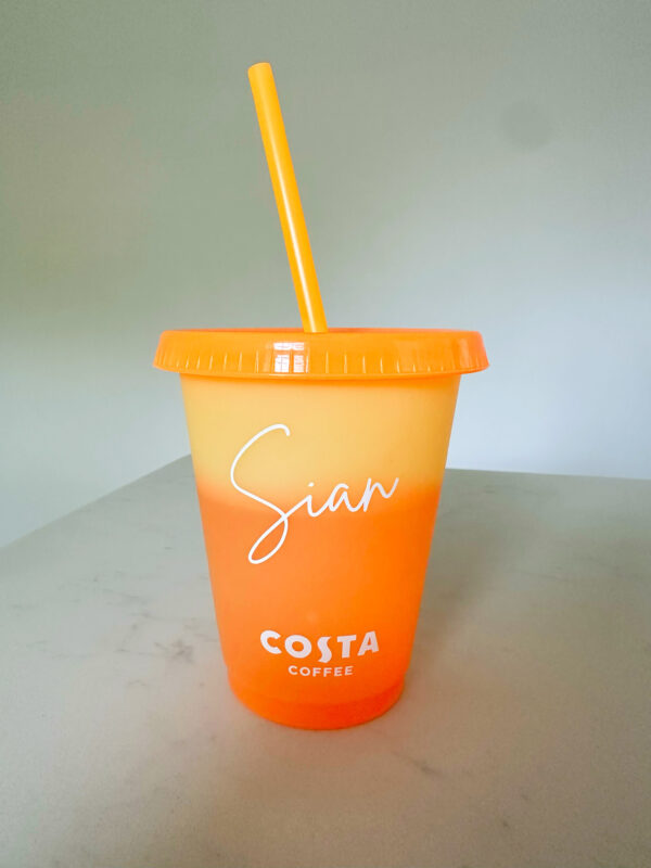 Charity Personalised Colour Changing Costa Cold Cup - main product image
