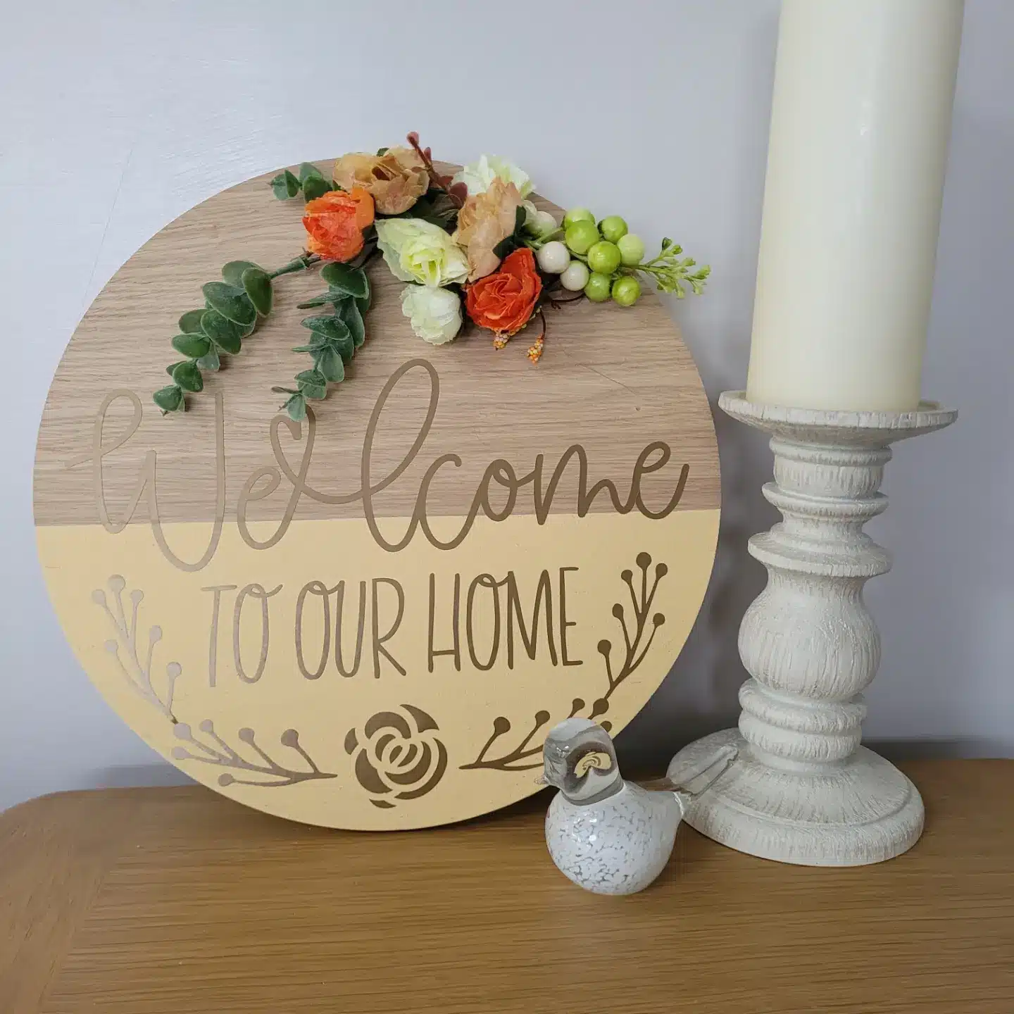 Round Door Sign – Welcome to our Home - main product image