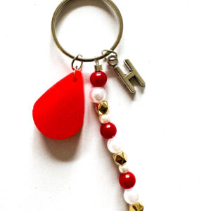 Initial beaded keyrings