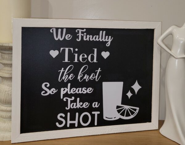 Bespoke Wedding Sign – Please take a Shot - main product image