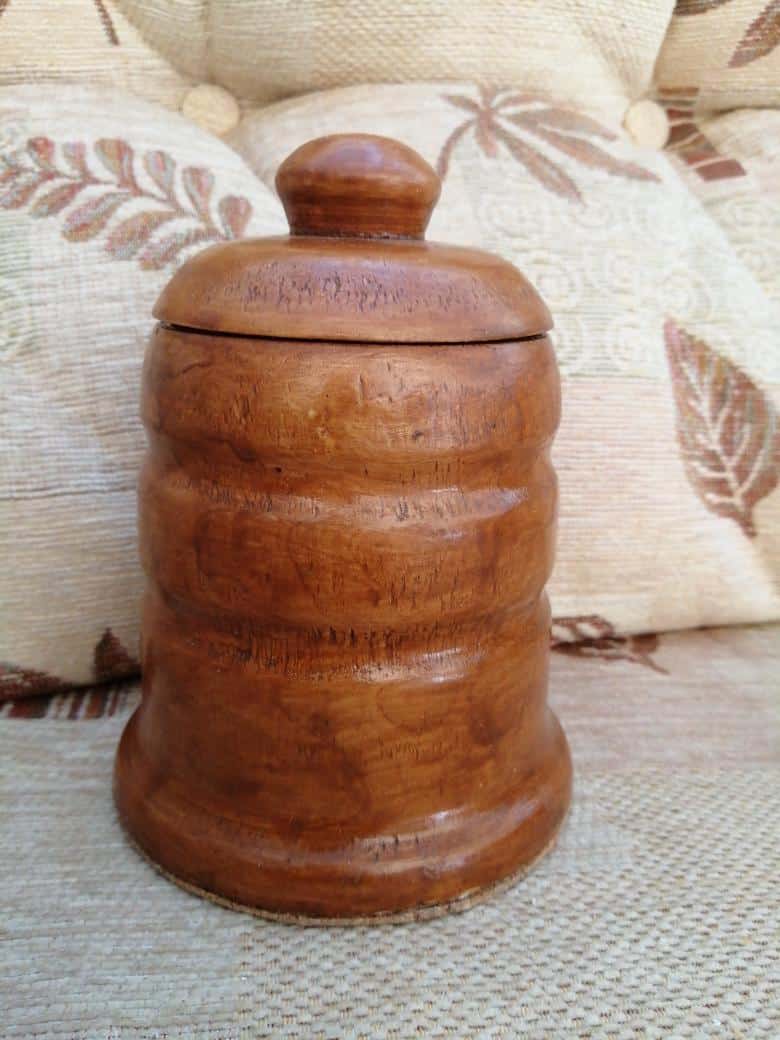 Hardwood pot in a bell shape - main product image