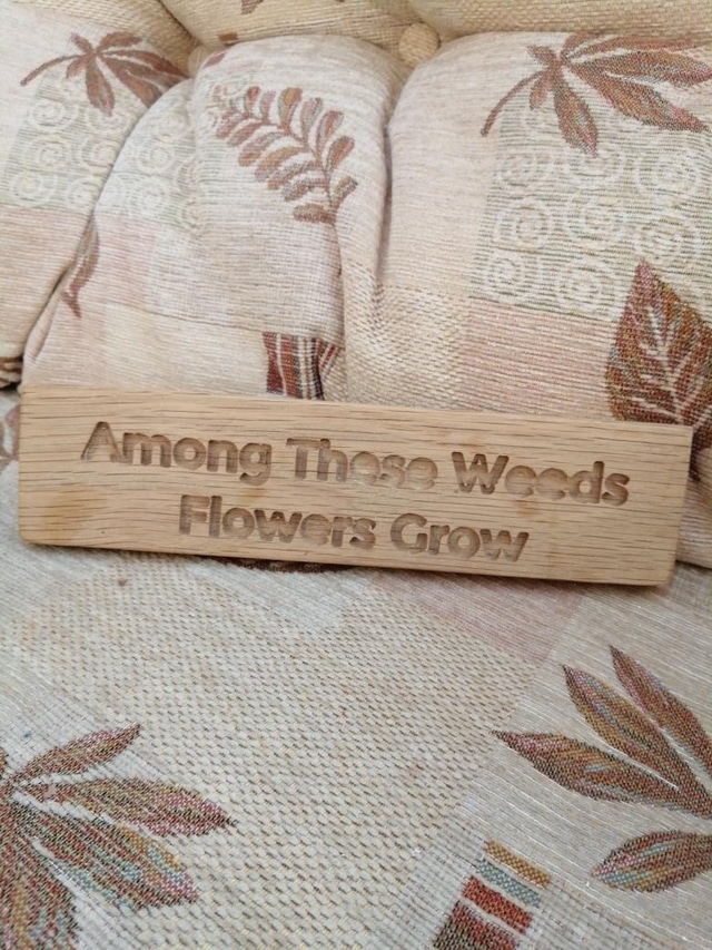 Deep Carved Oak Garden Sign - main product image