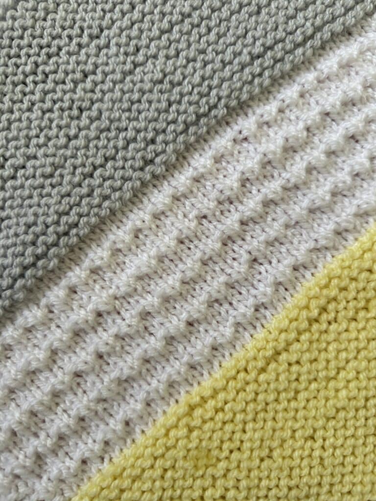 Hand knitted baby blanket