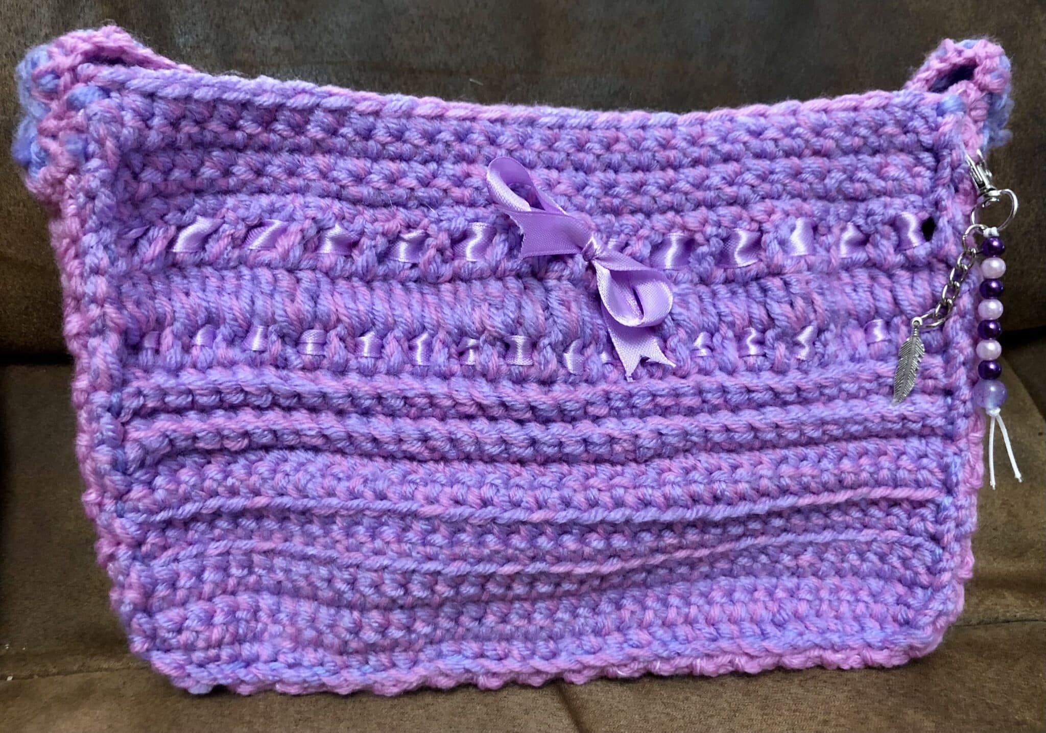 Purple crochet bag - main product image