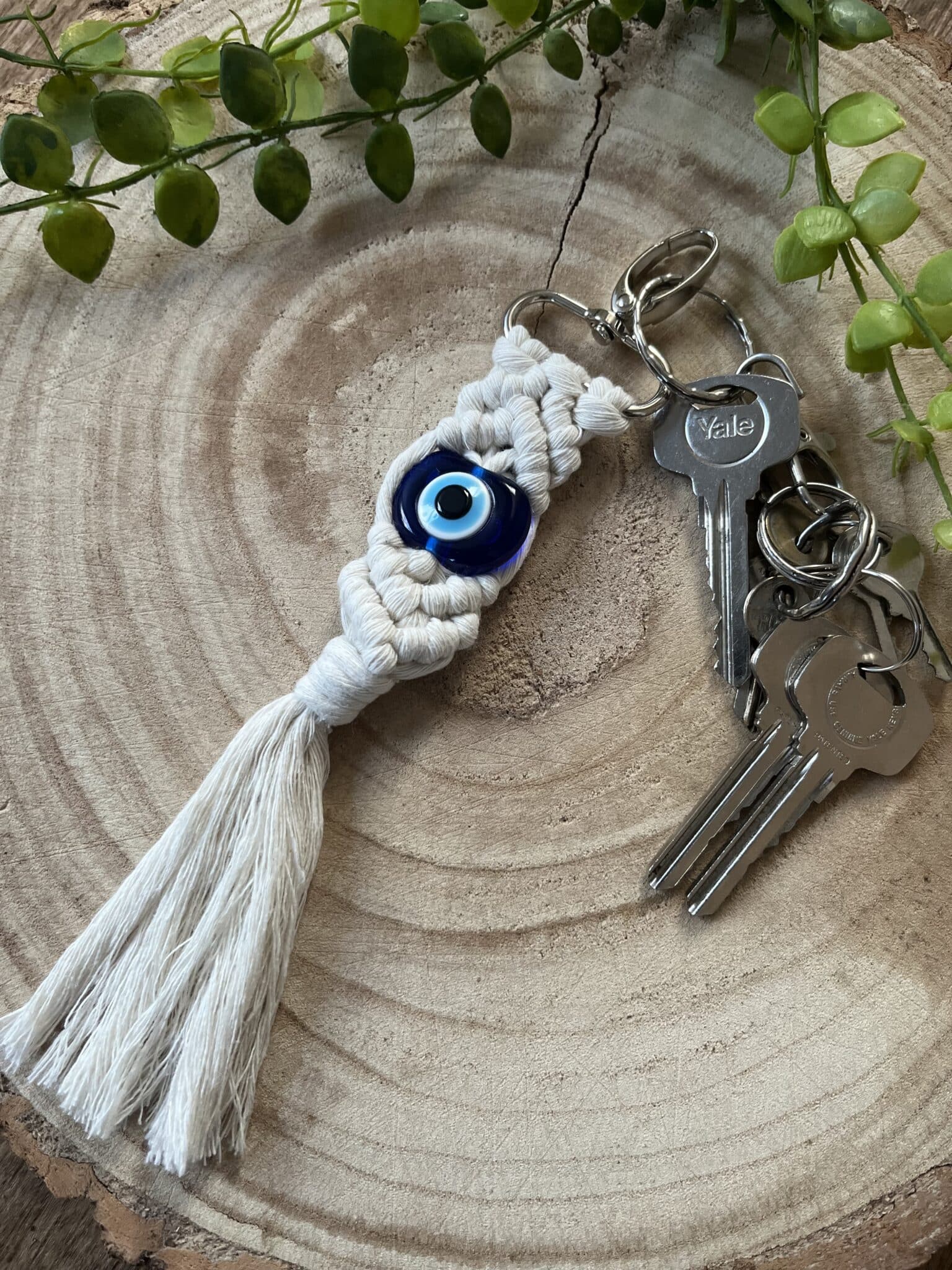 Evil eye bead keychain - main product image