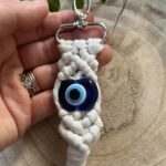 Evil eye bead keychain