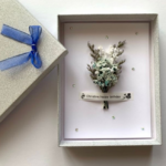 Luxury Personalised Handmade Card, Preserved Flower Bouquet Card C204