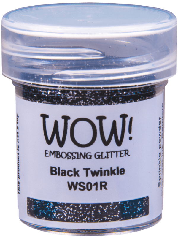 15 ml / Wow! Embossing Glitter, Black Twinkle (WS01 ) - main product image