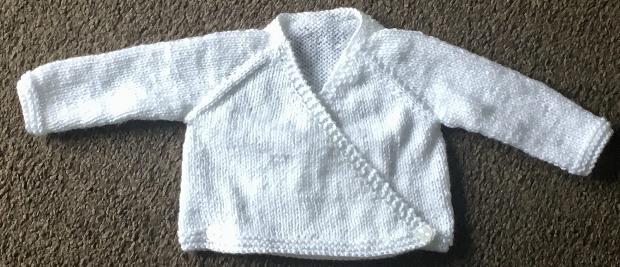 (5) 0-3 month Crossover Cardigan – made to order - main product image