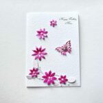 Luxury Personalised Handmade Birthday Card with Envelope, 3D Flower Card C603