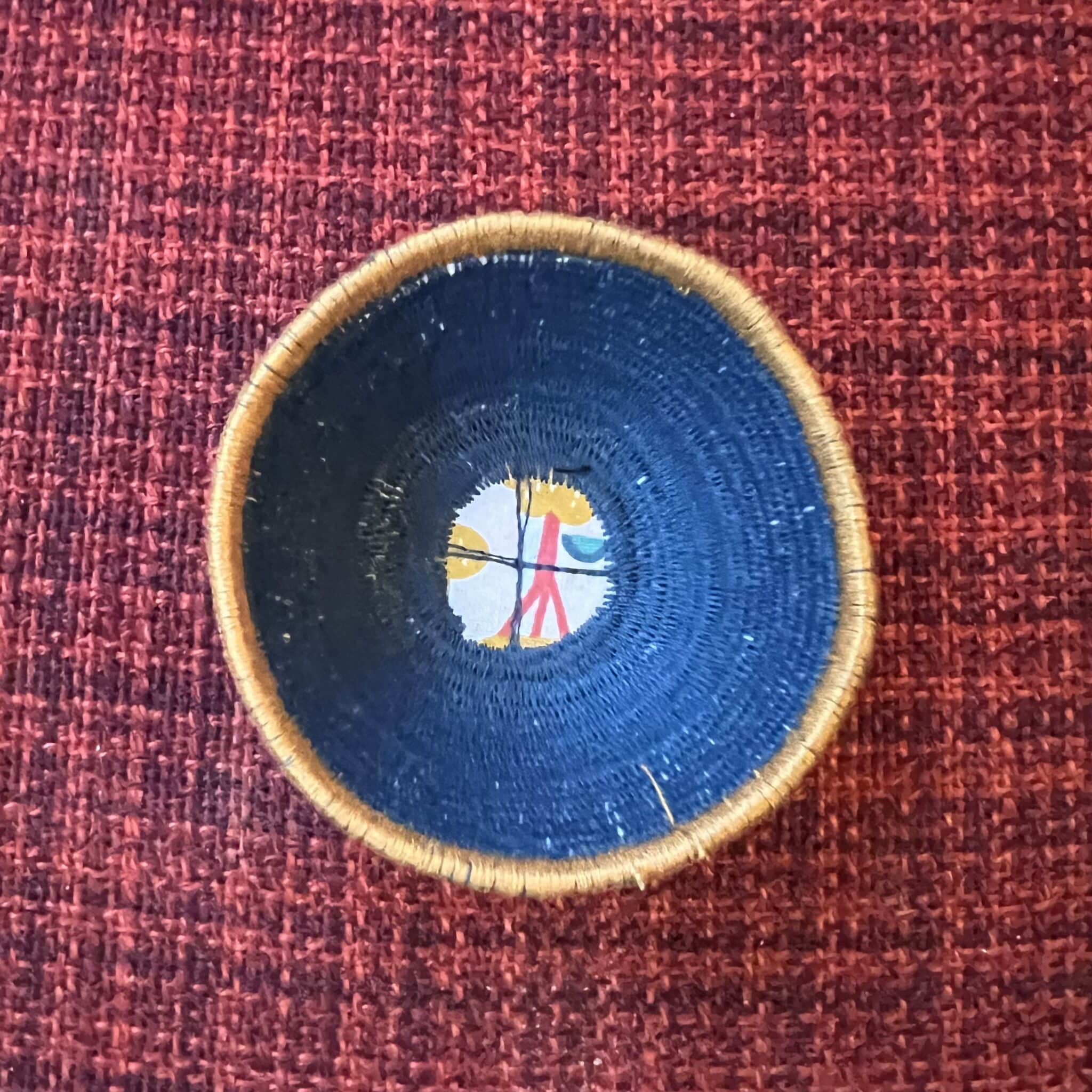 Trinket bowls – royal blue and mustard - main product image