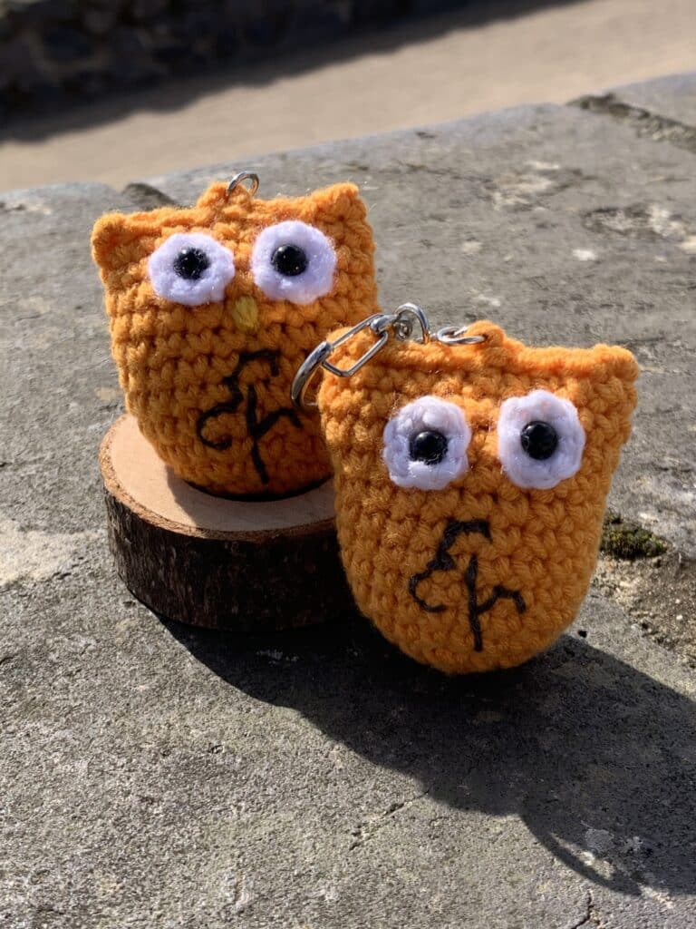 Orange Owl Keyring