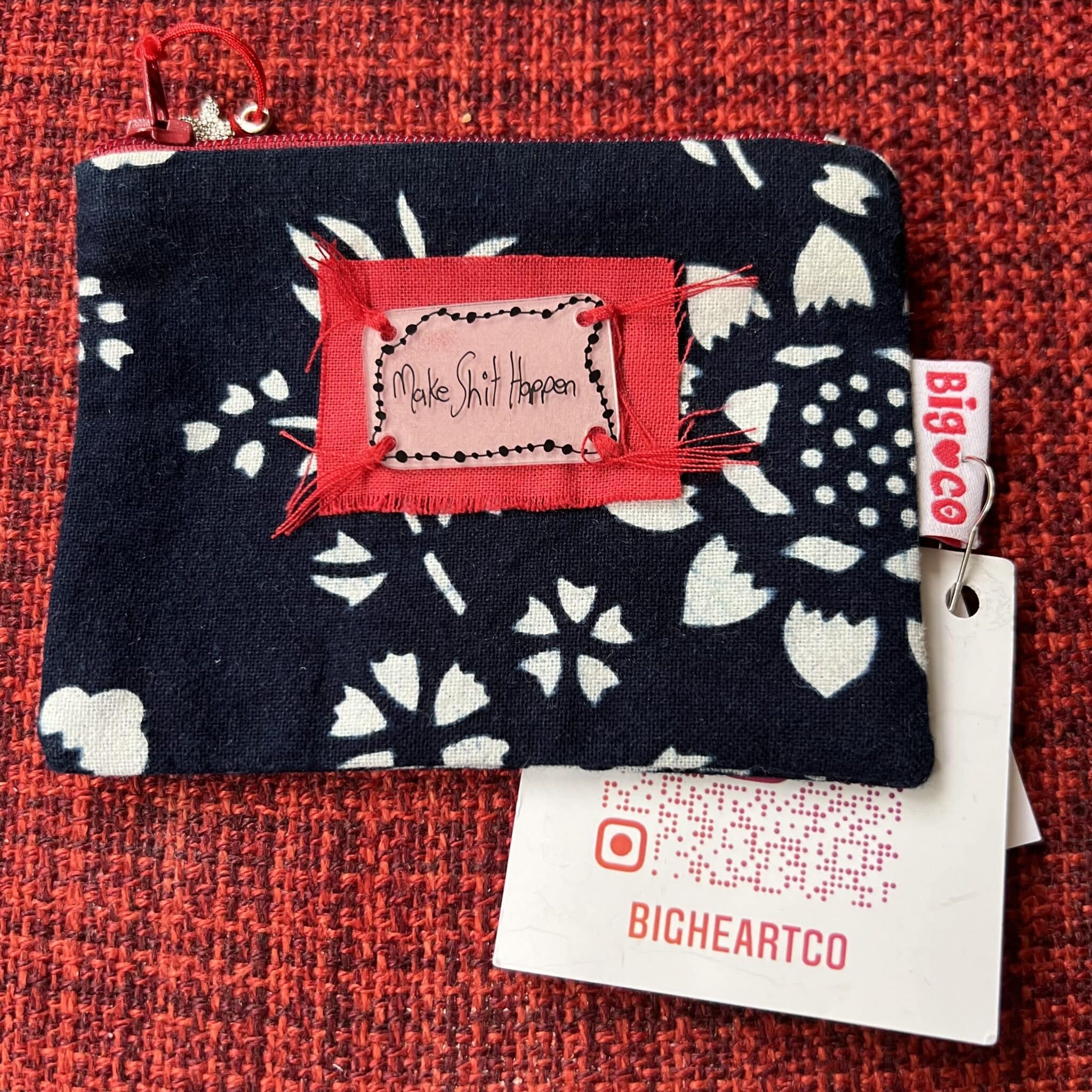 Kattezoma indigo word penny purse - main product image