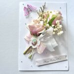 Luxury Personalised Handmade Birthday Card, Handmade Dried Flower Bouquet Birthday Card C006