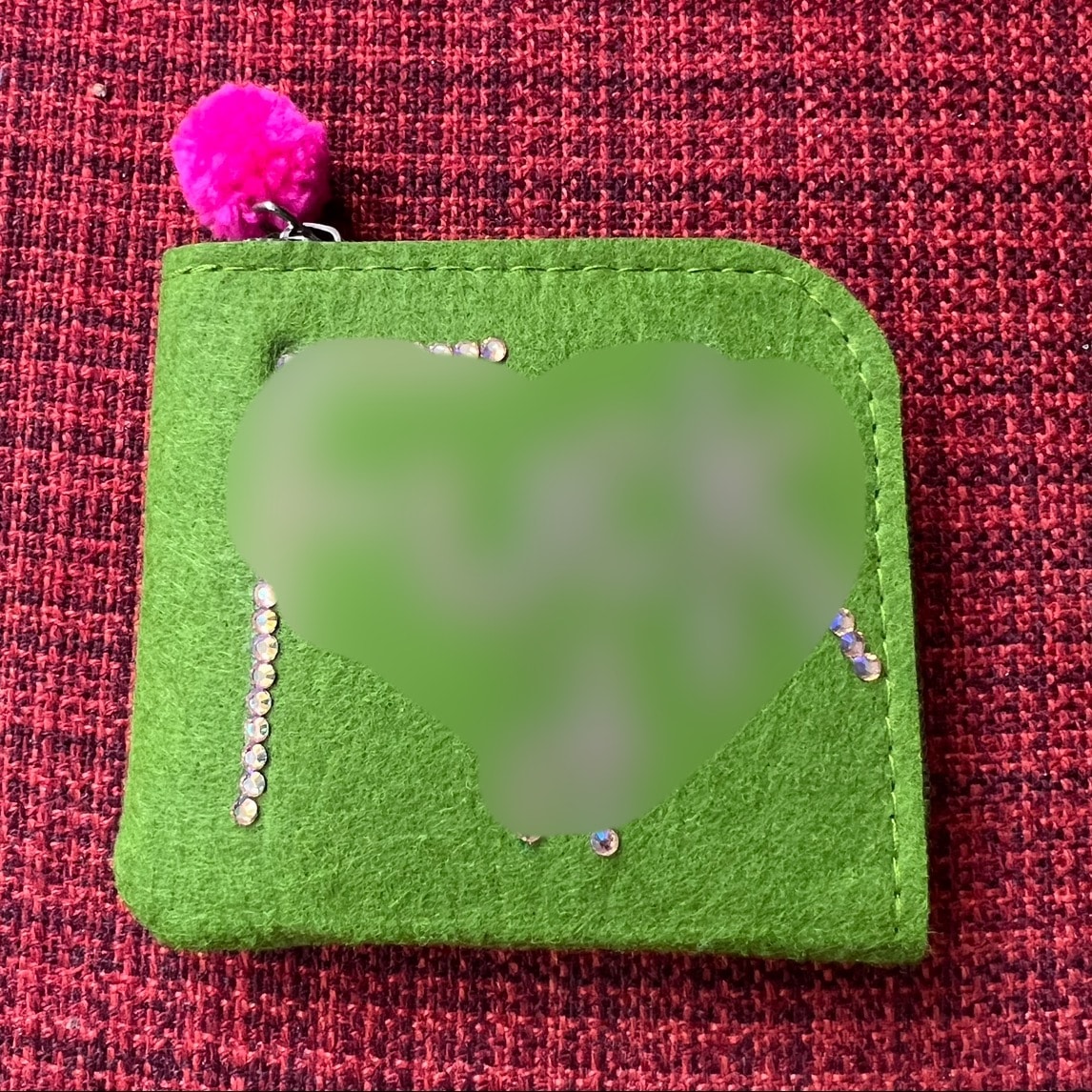 Felt embellished penny purse - main product image