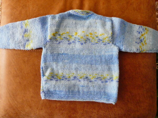 Hand Knitted Multicoloured Front Button Jumper – Size 20″ - product image 2