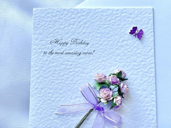 Luxury Personalised Handmade Birthday Card with Envelope, 3D Flower Birthday Card C636 - product image 4