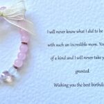 Luxury Personalised Handmade Elastic Bracelet Birthday Card with Envelope, Birthday Gift Card BC005