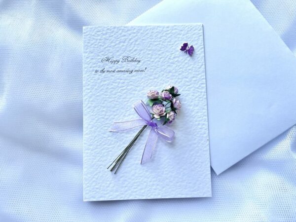 Luxury Personalised Handmade Birthday Card with Envelope, 3D Flower Birthday Card C636 - main product image