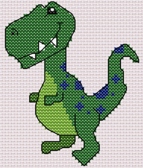 T-Rex Dinosaur – cross stitch PATTERN - product image 4