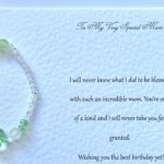 Luxury Personalised Handmade Elastic Bracelet Birthday Card with Envelope, Birthday Gift Card BC007