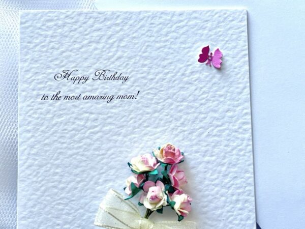 Luxury Handmade Personalised Birthday Card, 3D Flower Birthday Card C638 - product image 2