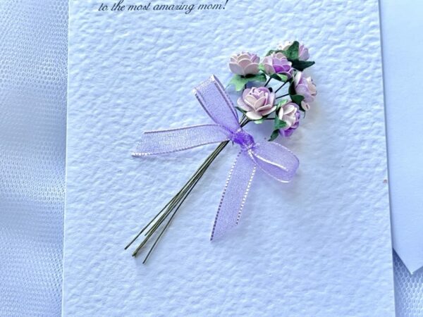 Luxury Personalised Handmade Birthday Card with Envelope, 3D Flower Birthday Card C636 - product image 3