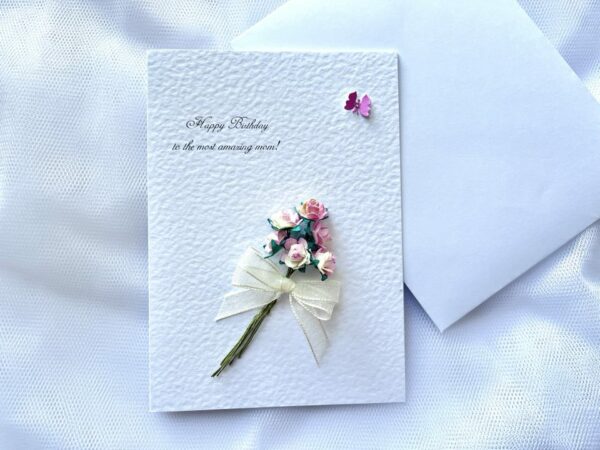 Luxury Handmade Personalised Birthday Card, 3D Flower Birthday Card C638 - main product image