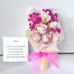 Mini Dried Flower Bouquet, Birthday Flower, Purple Flower Birthday Gift MB002