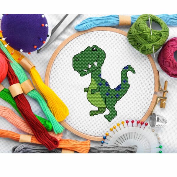 T-Rex Dinosaur – cross stitch PATTERN - main product image