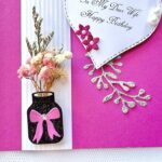 Luxury Personalised Handmade Birthday Card, Dried Flower Birthday Gift, Flower Birthday Card C624